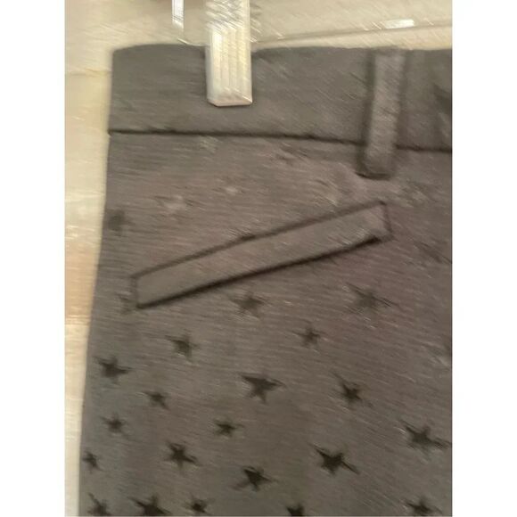 GAP NWT 6 black star embossed skinny ankle pants zip front pockets - Picture 2 of 8